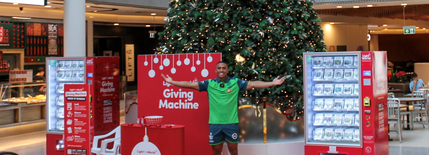 Canberra Raiders team up with the Giving Machines to Spread Holiday Cheer