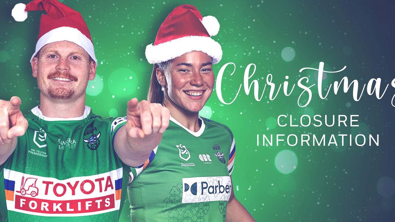 Merry Christmas and a Happy New Year from the Canberra Raiders