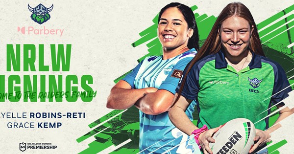 Kemp and Robins-Reti sign with Raiders NRLW team