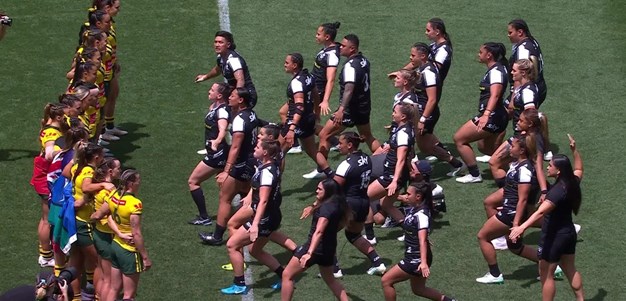 Kiwi Ferns perform the haka